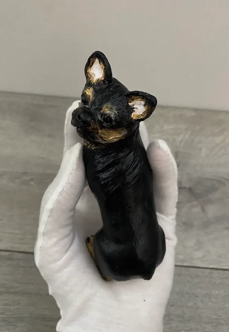 Handcrafted pet sculpture